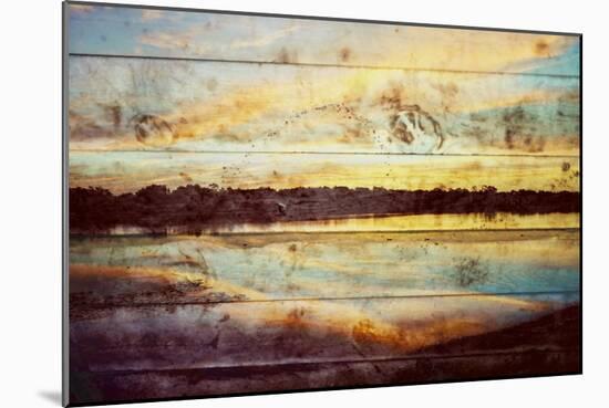 Sunset Lake Wood-Gail Peck-Mounted Art Print