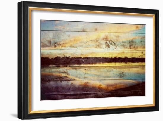 Sunset Lake Wood-Gail Peck-Framed Art Print