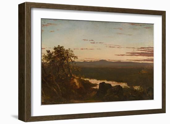 Sunset Landscape, 1851 (Oil on Canvas)-John Frederick Kensett-Framed Giclee Print