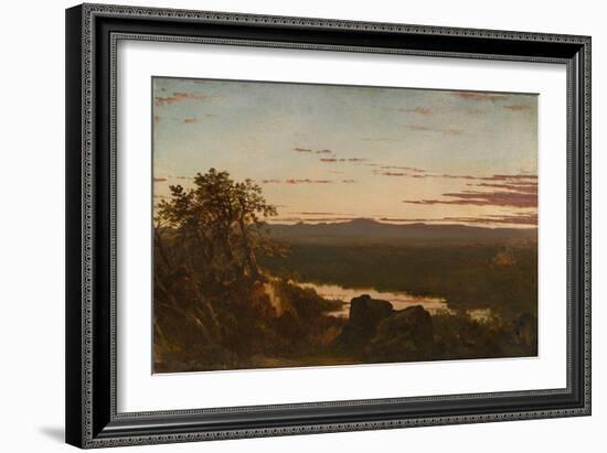 Sunset Landscape, 1851 (Oil on Canvas)-John Frederick Kensett-Framed Giclee Print