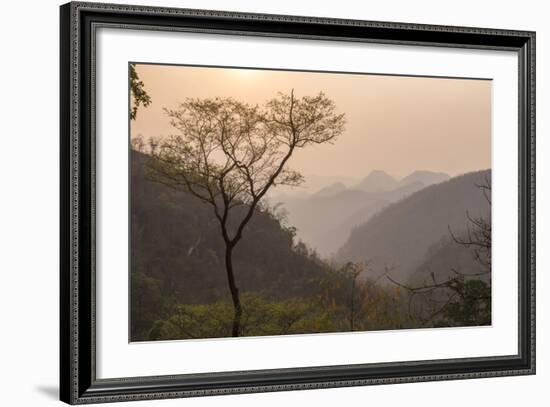 Sunset Landscape Near Pyin Oo Lwin (Pyin U Lwin), Mandalay Region, Myanmar (Burma), Asia-Matthew Williams-Ellis-Framed Photographic Print