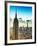 Sunset Landscape of the Empire State Building and One World Trade Center, Manhattan, NYC, Colors-Philippe Hugonnard-Framed Photographic Print