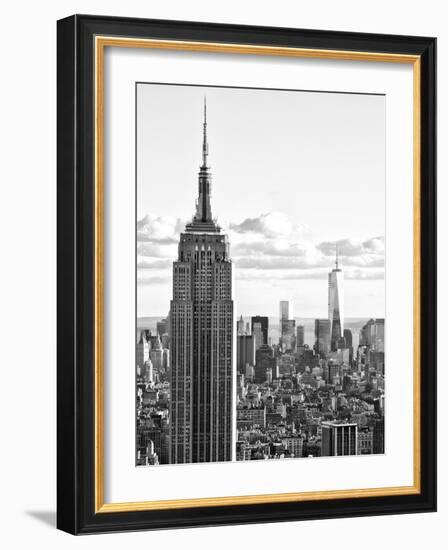 Sunset Landscape of the Empire State Building and One World Trade Center, Manhattan, NYC-Philippe Hugonnard-Framed Photographic Print