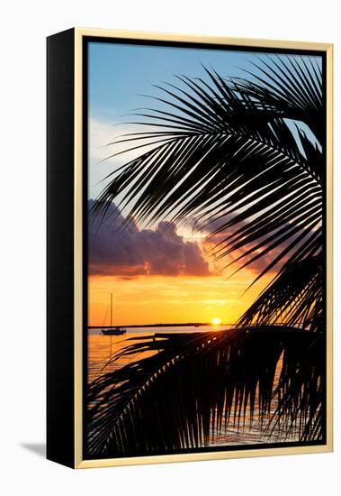 Sunset Landscape with a Yacht - Miami - Florida-Philippe Hugonnard-Framed Premier Image Canvas