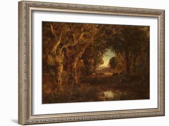 Sunset Landscape with Trees-William Keith-Framed Giclee Print