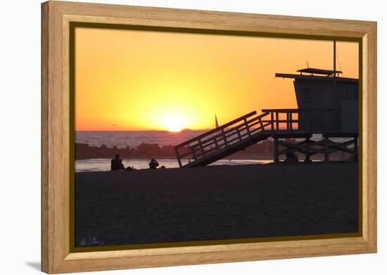 Sunset Lifeguard-Alex Williams-Framed Stretched Canvas