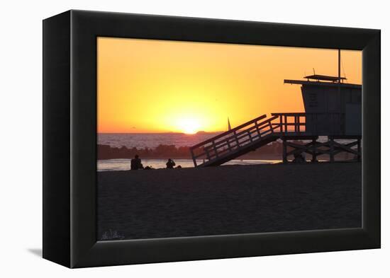 Sunset Lifeguard-Alex Williams-Framed Stretched Canvas