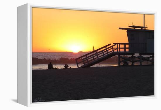 Sunset Lifeguard-Alex Williams-Framed Stretched Canvas