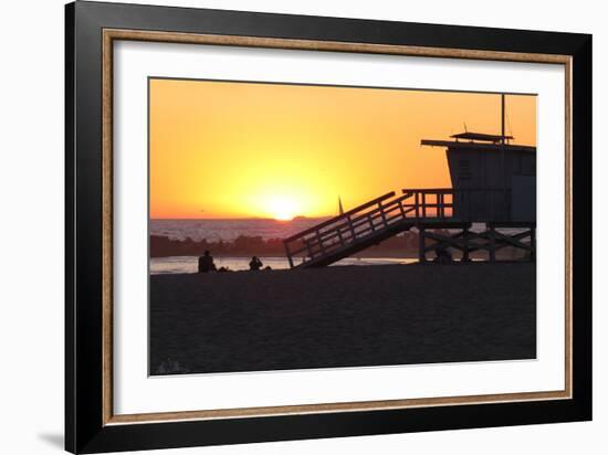 Sunset Lifeguard-Alex Williams-Framed Photo