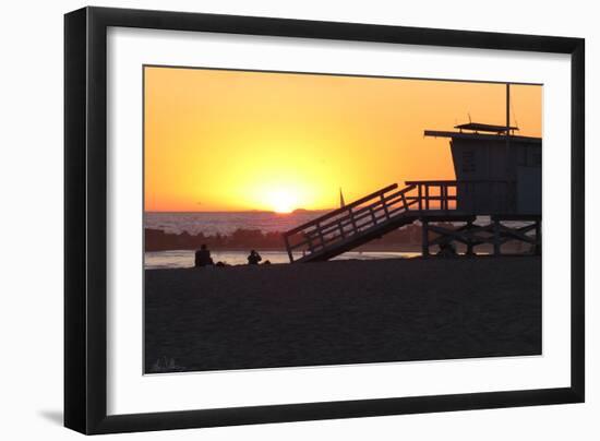 Sunset Lifeguard-Alex Williams-Framed Photo