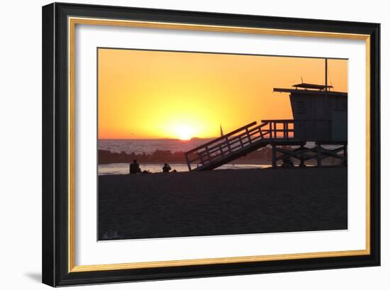 Sunset Lifeguard-Alex Williams-Framed Photo