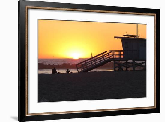 Sunset Lifeguard-Alex Williams-Framed Photo