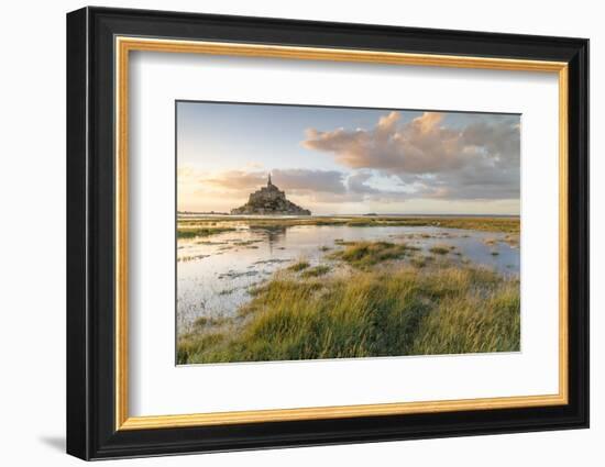 Sunset light, Mont-Saint-Michel, UNESCO World Heritage Site, Normandy, France, Europe-Francesco Vaninetti-Framed Photographic Print