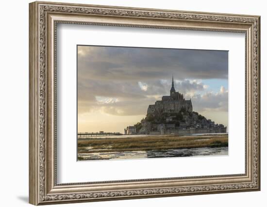 Sunset light, Mont-Saint-Michel, UNESCO World Heritage Site, Normandy, France, Europe-Francesco Vaninetti-Framed Photographic Print