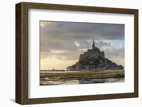 Sunset light, Mont-Saint-Michel, UNESCO World Heritage Site, Normandy, France, Europe-Francesco Vaninetti-Framed Photographic Print