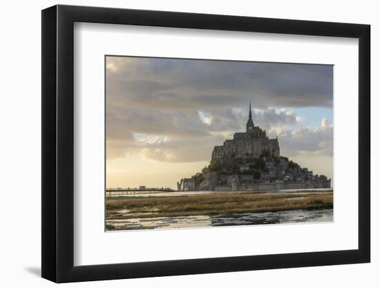 Sunset light, Mont-Saint-Michel, UNESCO World Heritage Site, Normandy, France, Europe-Francesco Vaninetti-Framed Photographic Print