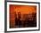 Sunset Light on Cafe Tables, Athens, Greece-Walter Bibikow-Framed Photographic Print