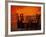 Sunset Light on Cafe Tables, Athens, Greece-Walter Bibikow-Framed Photographic Print