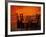 Sunset Light on Cafe Tables, Athens, Greece-Walter Bibikow-Framed Photographic Print