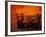 Sunset Light on Cafe Tables, Athens, Greece-Walter Bibikow-Framed Photographic Print