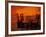 Sunset Light on Cafe Tables, Athens, Greece-Walter Bibikow-Framed Photographic Print