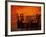 Sunset Light on Cafe Tables, Athens, Greece-Walter Bibikow-Framed Photographic Print