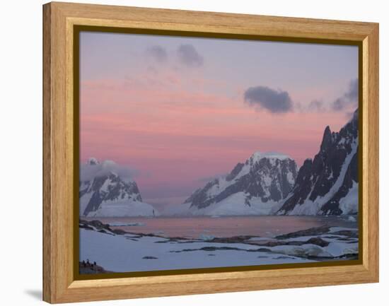 Sunset Light on Lemaire Channel, Antarctic Peninsula-Hugh Rose-Framed Premier Image Canvas