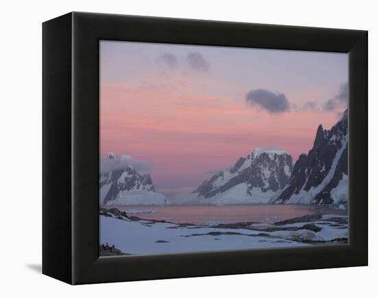 Sunset Light on Lemaire Channel, Antarctic Peninsula-Hugh Rose-Framed Premier Image Canvas