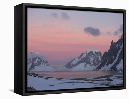 Sunset Light on Lemaire Channel, Antarctic Peninsula-Hugh Rose-Framed Premier Image Canvas