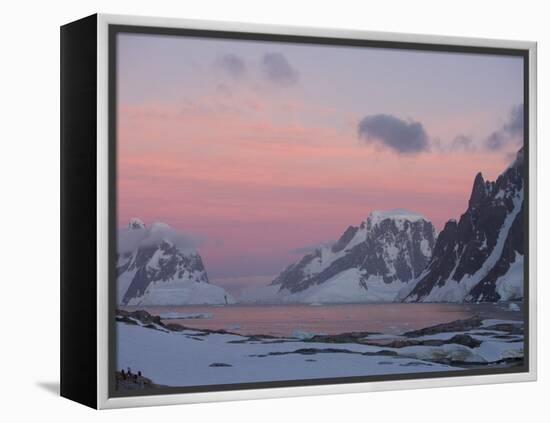 Sunset Light on Lemaire Channel, Antarctic Peninsula-Hugh Rose-Framed Premier Image Canvas