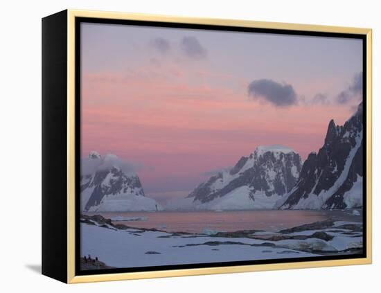 Sunset Light on Lemaire Channel, Antarctic Peninsula-Hugh Rose-Framed Premier Image Canvas