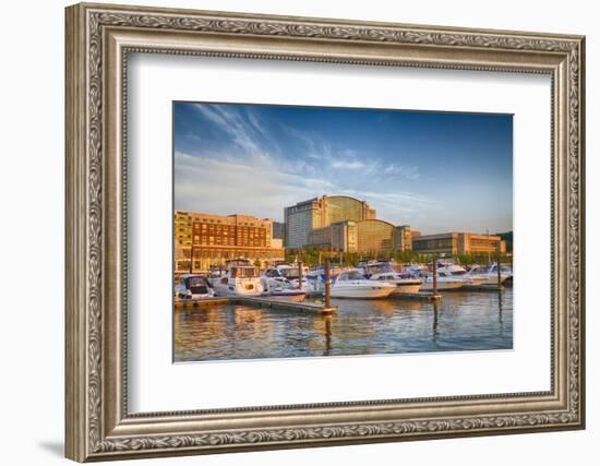 Sunset Light on National Harbor, Prince Georges County, Maryland, USA-Christopher Reed-Framed Photographic Print