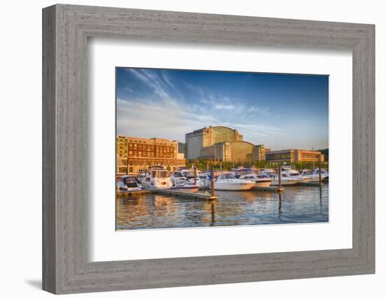 Sunset Light on National Harbor, Prince Georges County, Maryland, USA-Christopher Reed-Framed Photographic Print