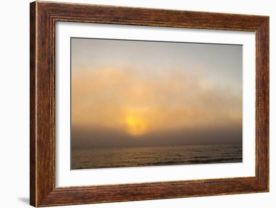 Sunset Light Shining Through Fog Bank of the Florida Coast-James White-Framed Photographic Print