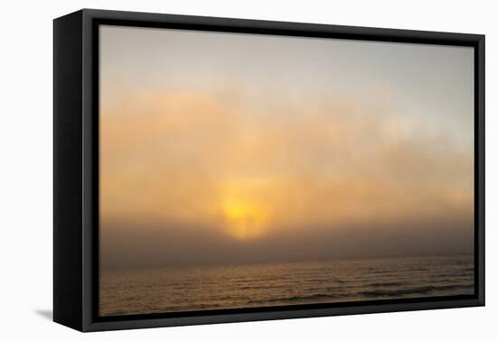 Sunset Light Shining Through Fog Bank of the Florida Coast-James White-Framed Premier Image Canvas