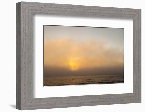 Sunset Light Shining Through Fog Bank of the Florida Coast-James White-Framed Photographic Print