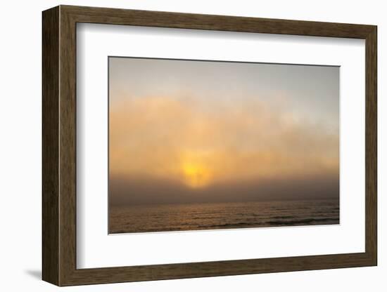 Sunset Light Shining Through Fog Bank of the Florida Coast-James White-Framed Photographic Print