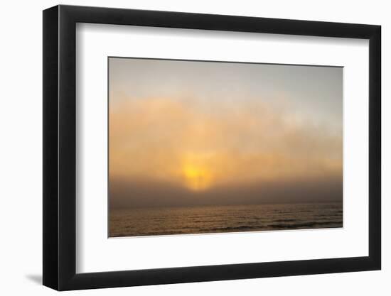 Sunset Light Shining Through Fog Bank of the Florida Coast-James White-Framed Photographic Print