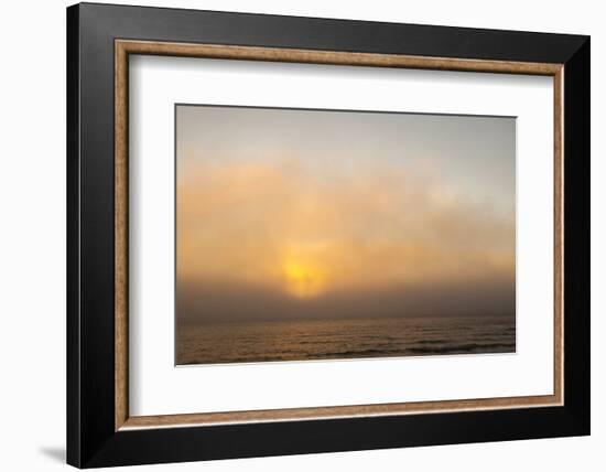 Sunset Light Shining Through Fog Bank of the Florida Coast-James White-Framed Photographic Print