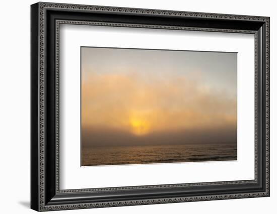 Sunset Light Shining Through Fog Bank of the Florida Coast-James White-Framed Photographic Print