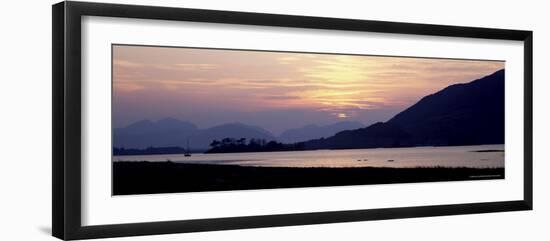 Sunset, Loch Levan, Glencoe Village, Western Highlands, Scotland, United Kingdom, Europe-Lee Frost-Framed Photographic Print