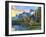 Sunset Log Cabin-Dominic Davison-Framed Art Print