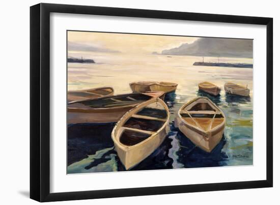 Sunset Marina-Stevens Allayn-Framed Art Print