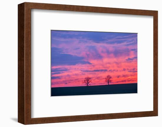 Sunset. Marion County, Illinois.-Richard & Susan Day-Framed Photographic Print