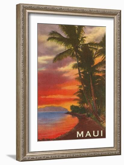 Sunset, Maui, Hawaii-null-Framed Art Print