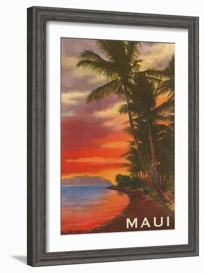 Sunset, Maui, Hawaii-null-Framed Art Print