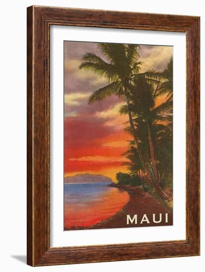 Sunset, Maui, Hawaii-null-Framed Art Print