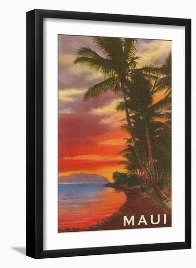 Sunset, Maui, Hawaii--Framed Art Print