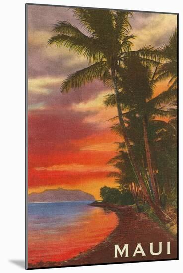 Sunset, Maui, Hawaii-null-Mounted Art Print
