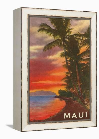 Sunset, Maui, Hawaii-null-Framed Stretched Canvas